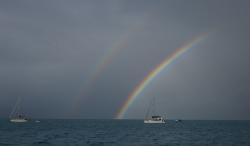 Rainbow at Fitzroy Reef